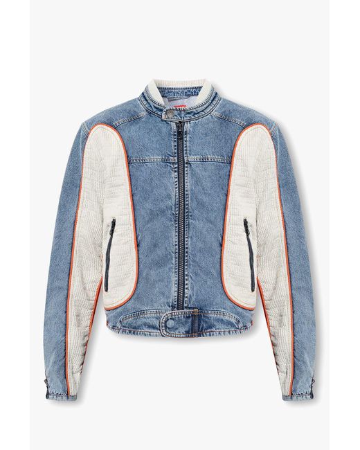 DIESEL Blue 'd-blink' Jacket for men