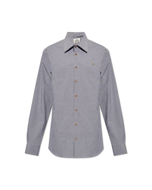 Vivienne Westwood Gray 'ghost' Checked Shirt, for men