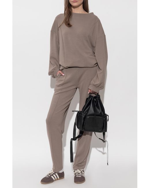 EA7 Natural Tracksuit Set: Sweatshirt And Trousers