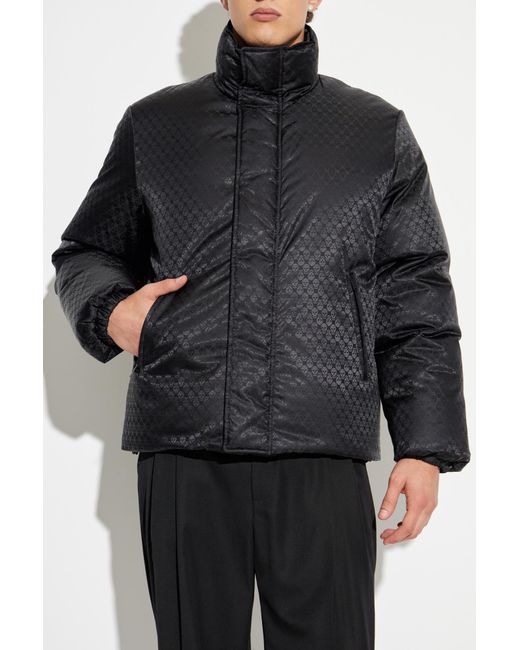 McQueen Black Puffer Jacket With Logo for men