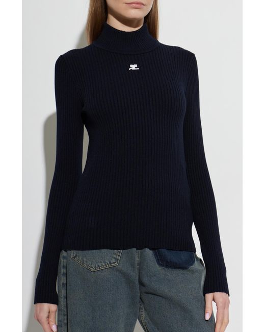 Courreges Blue Jacket With Logo