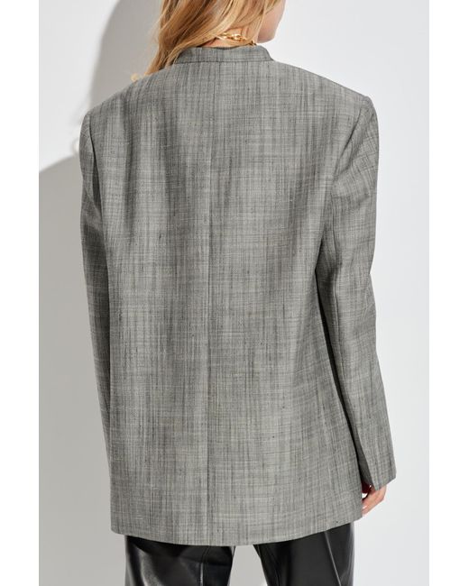 Jil Sander Gray Jacket With Silk Trim