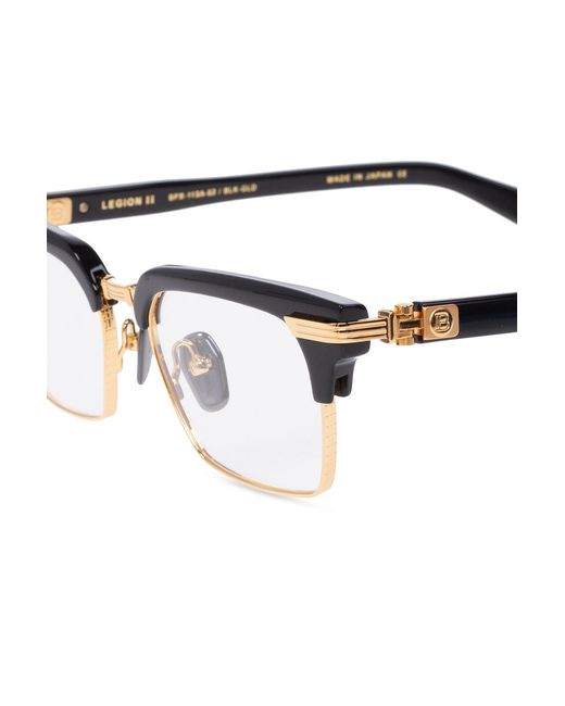 Balmain Multicolor Square Frame Glasses