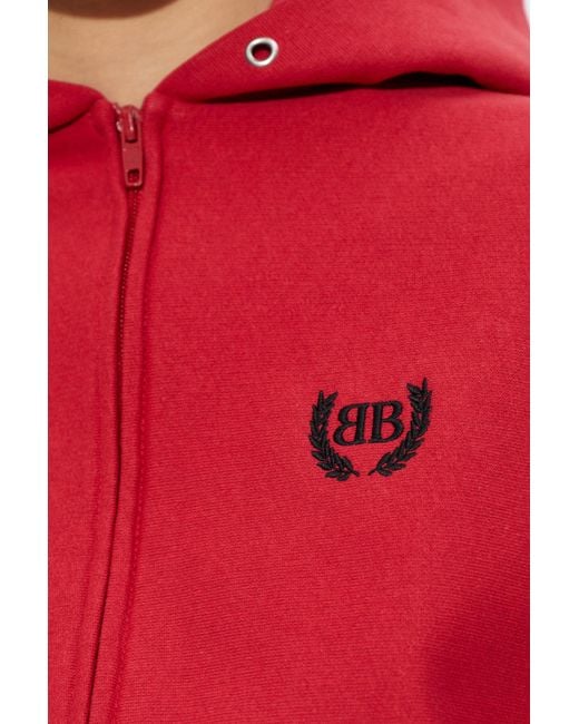 Balenciaga Red Sweatshirt With Patch