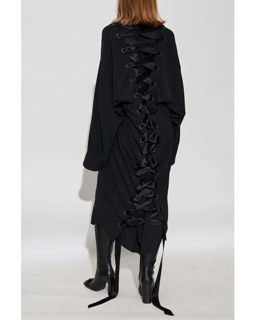 Balenciaga Black Shirt-Style Dress