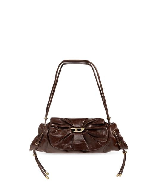DIESEL Brown 'Scrunch-D Shoulder S' Bag