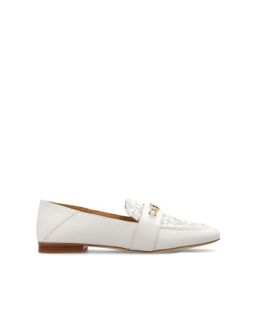Michael kors loafers womens white on sale