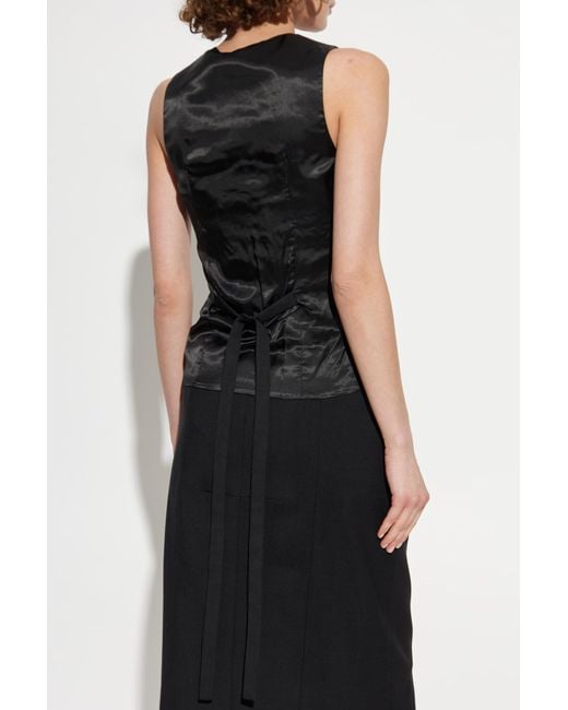 Alexander McQueen Black Wool Vest