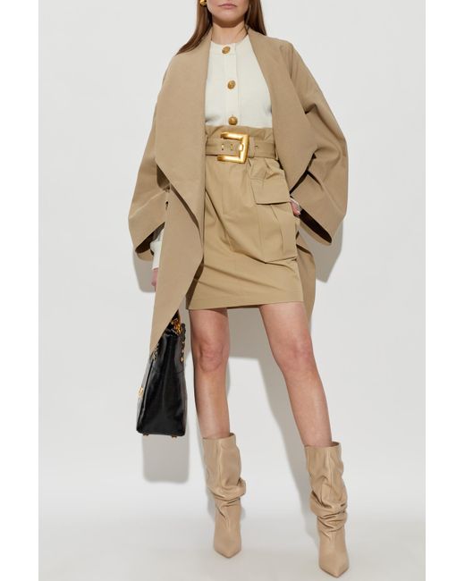 Balmain Natural Asymmetric Oversize Jacket