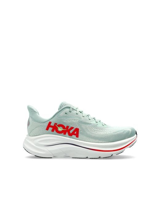 Hoka One One White 'Clifton 10' Sports Shoes for men