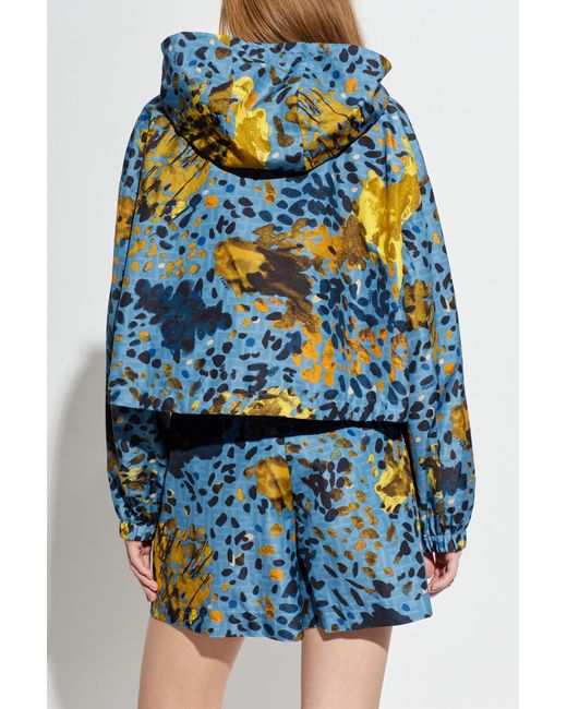 Fendi Blue Reversible Hooded Jacket