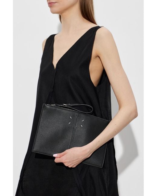 Maison Margiela Black Leather Handbag