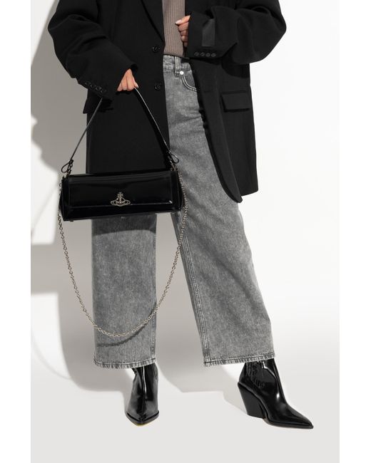 バッグ・カバンその他 Vivienne Westwood Medium black smooth shoulder bag Hazel 28205965_57699133_322.jpg
