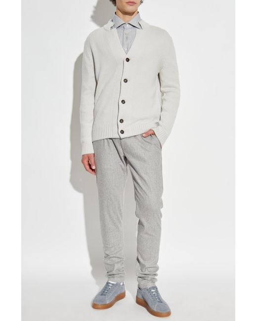 Eleventy Gray Wool Trousers for men