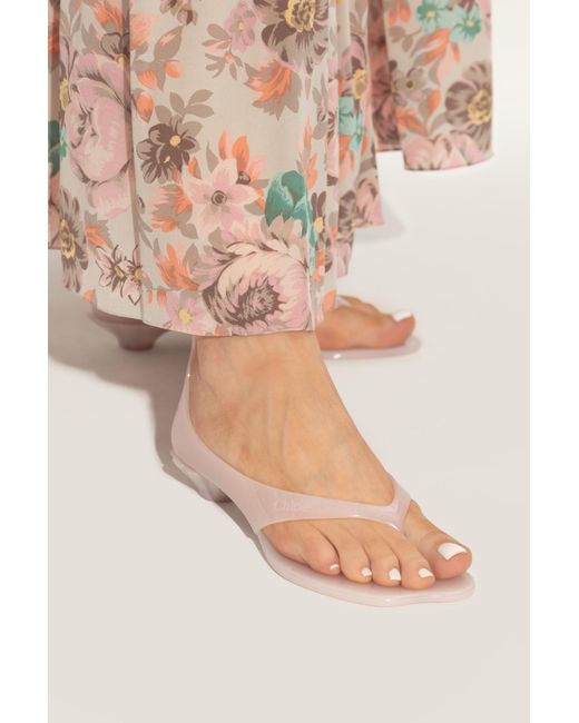 Chloé Pink Heeled Sandals "Jelly"