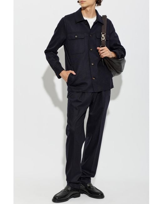 Eleventy Blue Shirt With Pockets for men