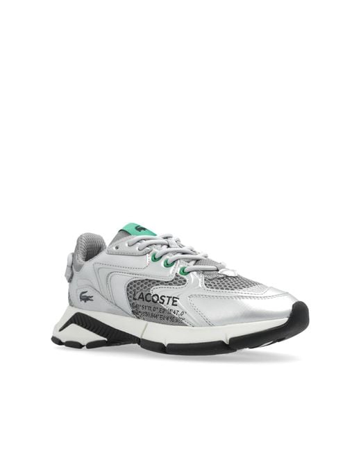 Lacoste White Sports Shoes With Logo,