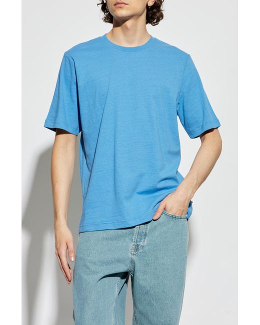 Samsøe & Samsøe Blue T-Shirt "Saadrian" for men