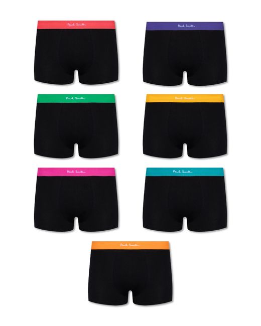 Paul Smith Black Boxers Seven-Pack for men