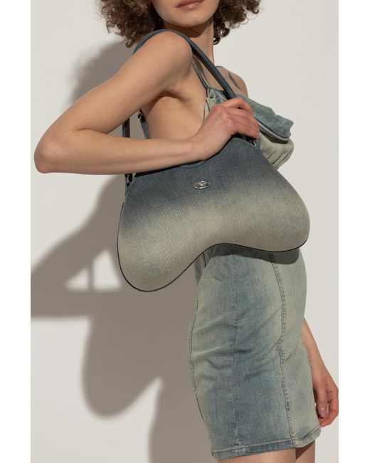 DIESEL Blue Shoulder Bag Play Double-D Shoulder