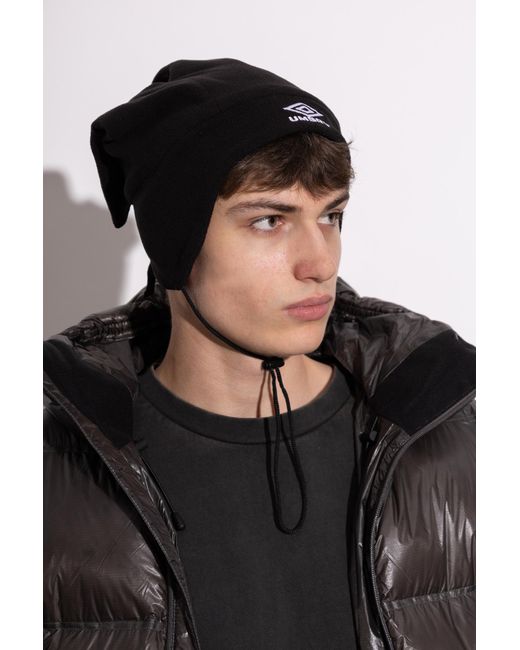 Umbro Black Cap With Drawstrings for men