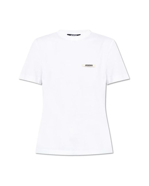 Jacquemus White T-Shirt With Logo