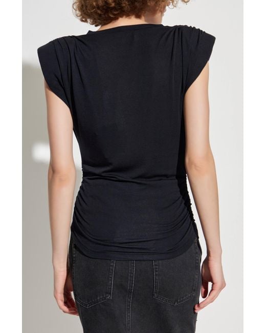 Isabel Marant Blue T-Shirt "Devani"