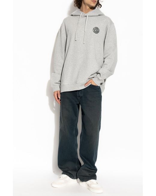 AllSaints White "Waved" Sweatshirt for men