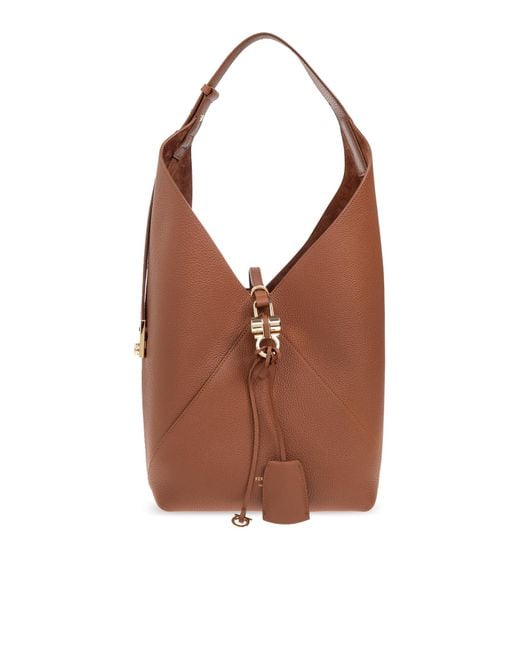 Ferragamo Green Leather Shoulder Bag