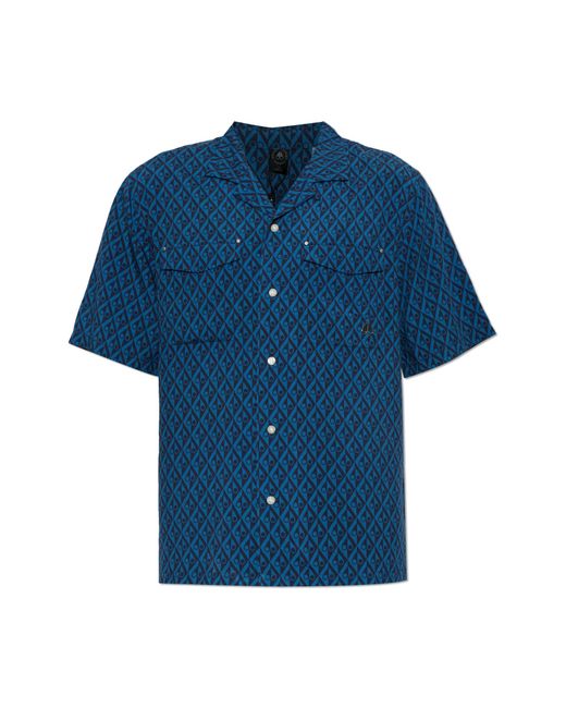 Moose Knuckles Blue Shirt With Monogram for men