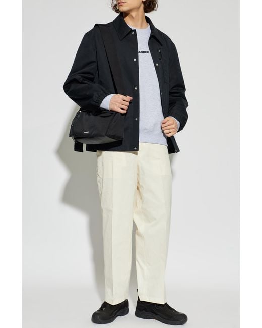 Jil Sander White Sweatshirt With Logo for men