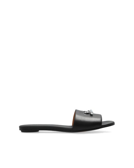 McQueen Natural Leather Slides