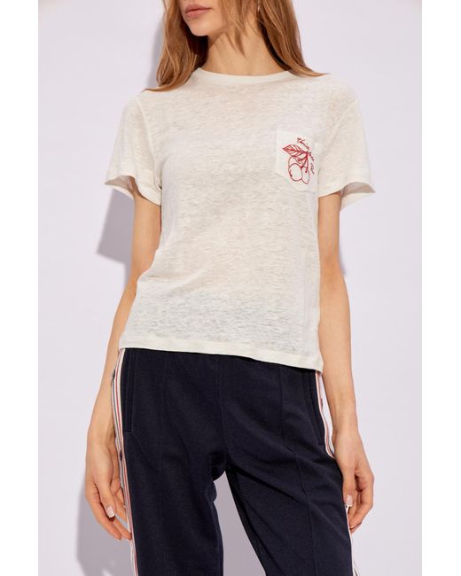 Golden Goose Deluxe Brand Blue T-Shirt With Logo