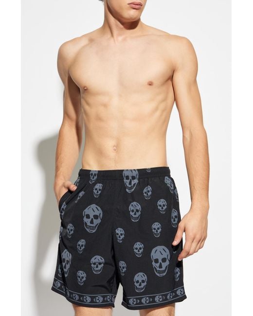 McQueen Blue Swim Shorts for men