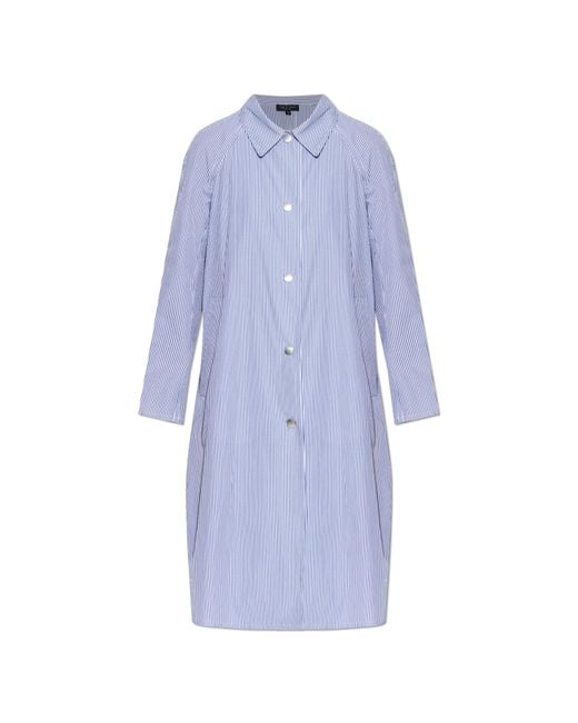 Rag & Bone Blue Cotton Coat With Striped Pattern