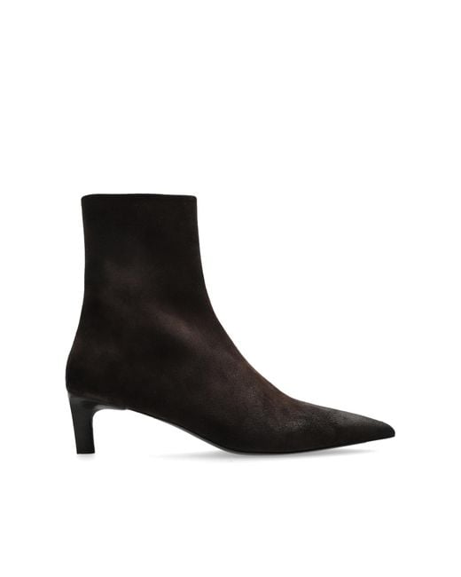 Marsèll Black Suede Heeled Ankle Boots