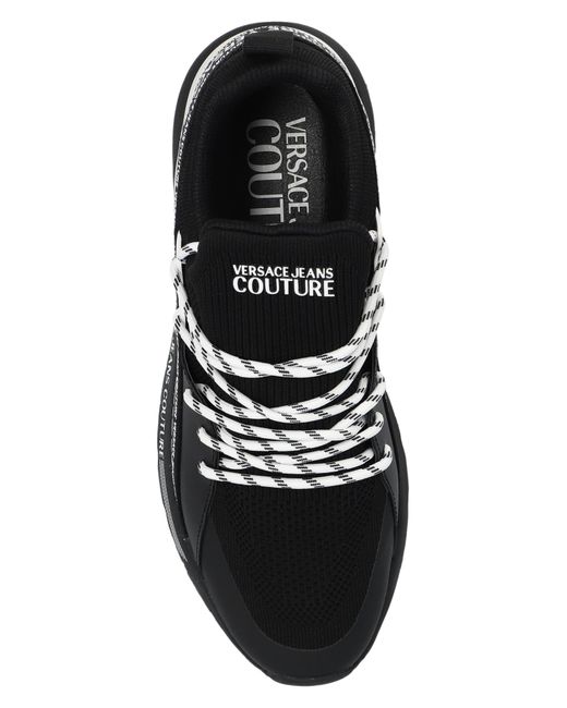 Versace Black Sneakers With Logo, for men