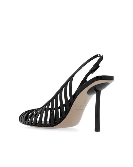 Le Silla Black Heeled Shoes 'Cage'