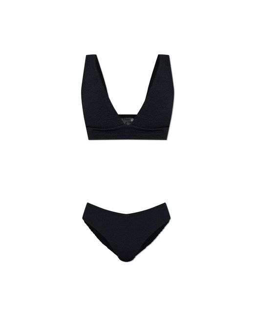 Hunza G Black Two-Piece Swimsuit "Angel"