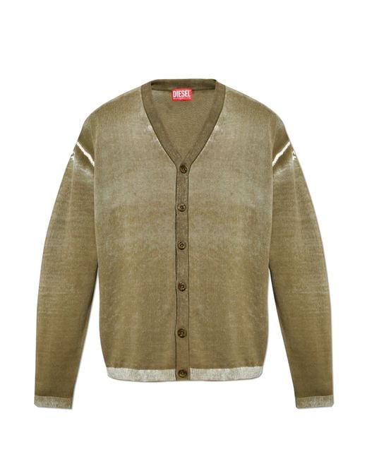 DIESEL Green Cardigan K-Larence-Cardigan-B for men