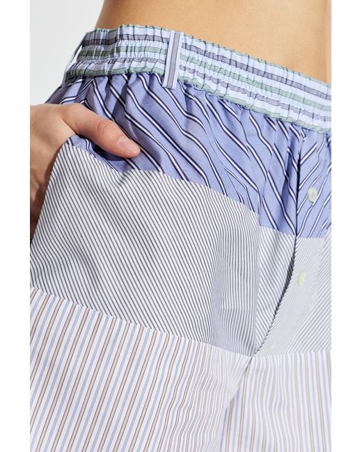 Moschino White Patterned Shorts