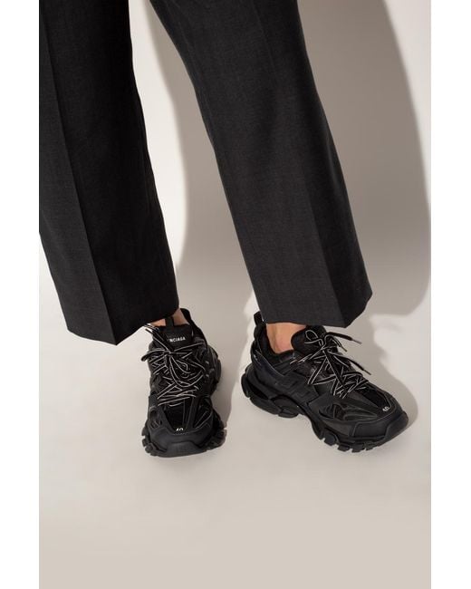 Balenciaga Black Track Nylon And Mesh Low-Top Sneakers