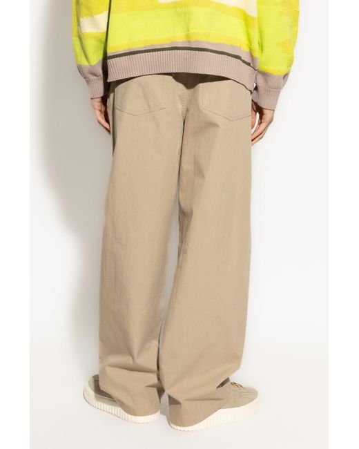 Moschino Natural Pants With Logo for men