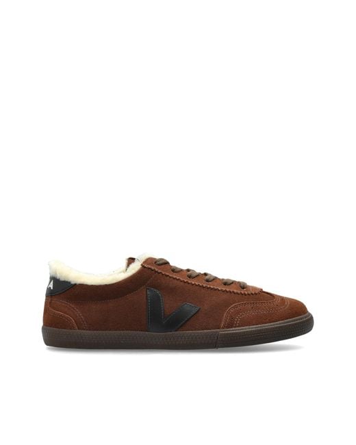 Veja Brown 'Volley Winter Suede' Sports Shoes