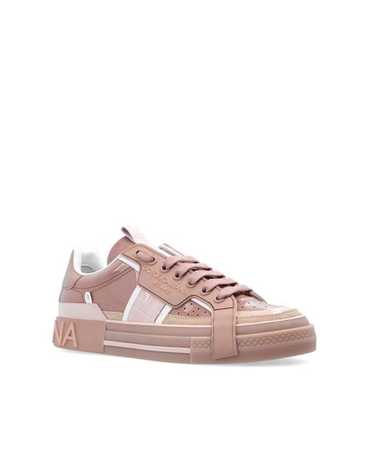 Dolce & Gabbana 'custom 2.zero' Sneakers in Pink | Lyst Canada
