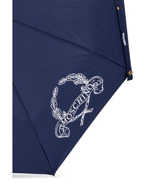 Moschino Blue Folding Umbrella