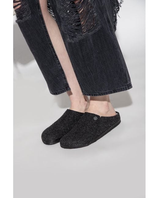 Birkenstock Black 'zermatt Rivet' Slides