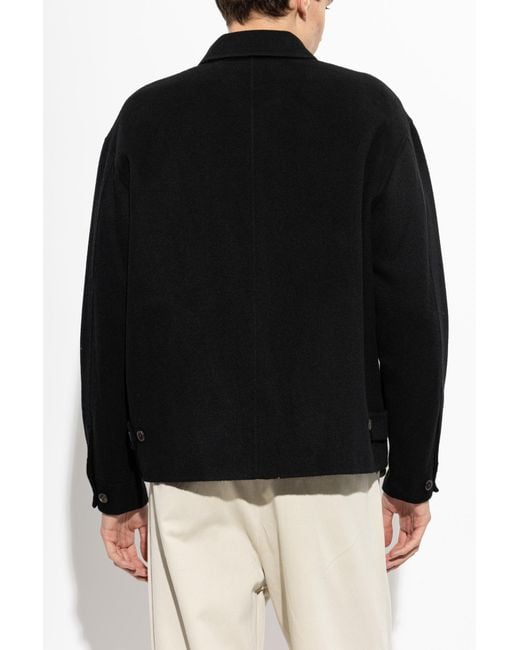 FRAME Black Wool Jacket for men