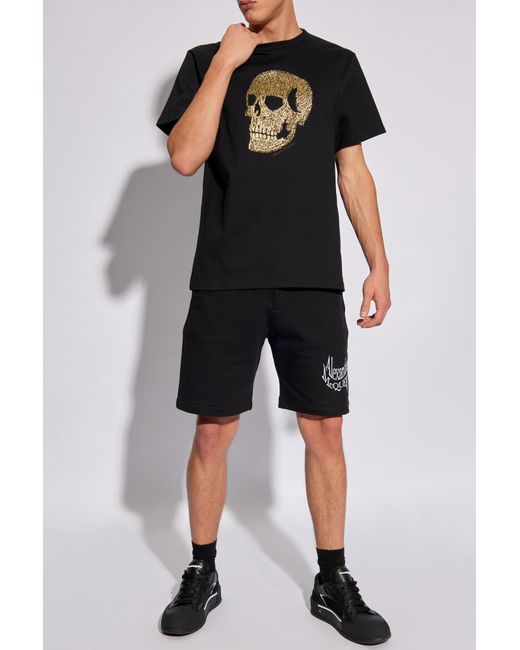 Alexander McQueen Black Skull T-shirt, for men