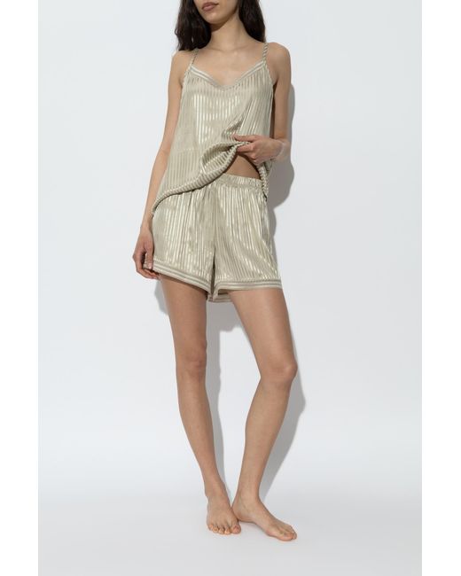 Hanro White Loungewear Shorts From The "Sleep & Lounge" Collection
